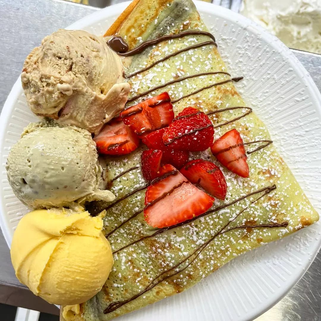 Freshly prepared Sweet Crepes flavors available at our Sandy Springs boutique